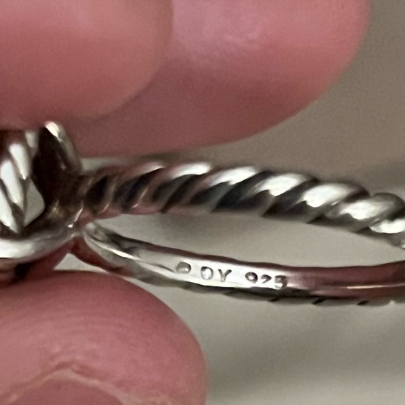 David Yurman Classic Cable Ring - cushion cut morganite size 8 - Picture 3 of 9